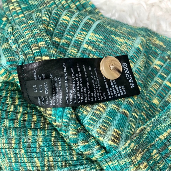 ANTHROPOLOGIE RIBBED TURTLENECK BUTTON SLEEVE S - Picture 11 of 16